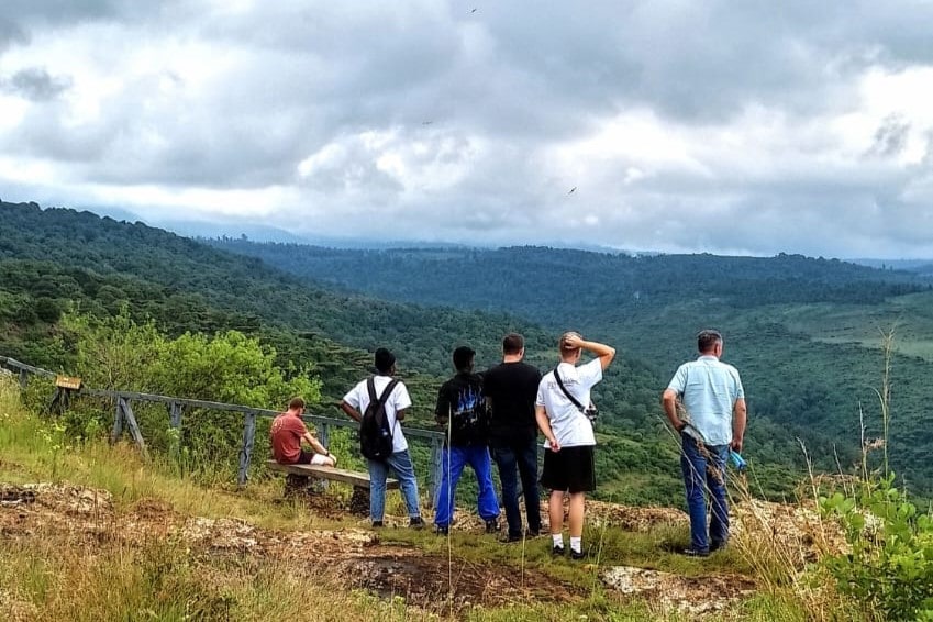 People at view point in mount elgon